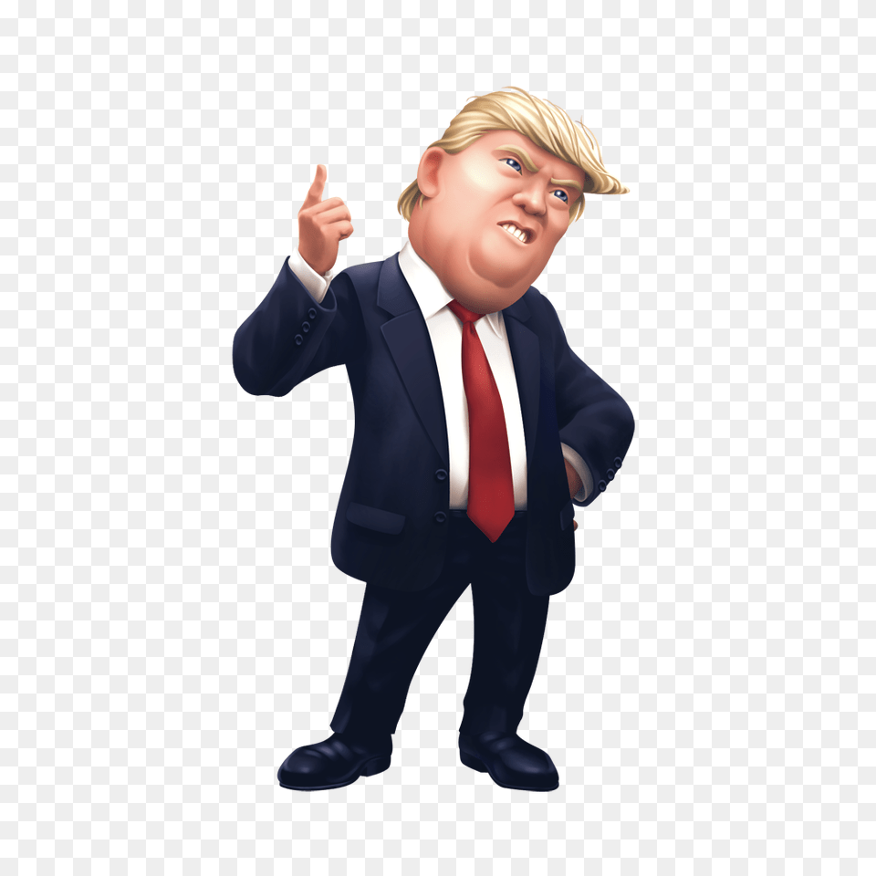 Donald Trump Cartoon Donald Trump Cartoon Full Size Make Christmas Great Again, Accessories, Suit, Portrait, Photography Free Png