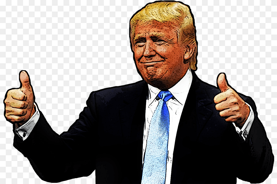 Donald Trump Cartoon Donald Trump President Usa Donald Trump Cartoon Thumbs Up, Person, Body Part, Finger, Hand Png