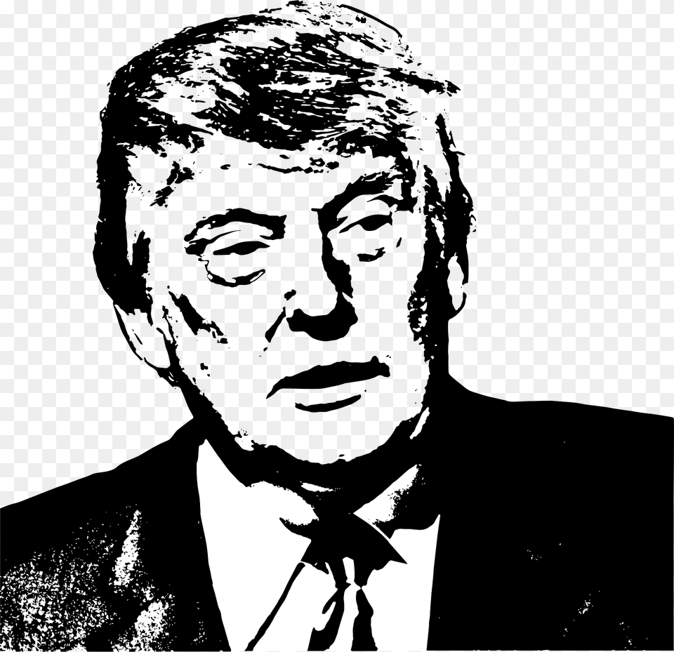 Donald Trump Clipart, Man, Adult, Face, Portrait Png