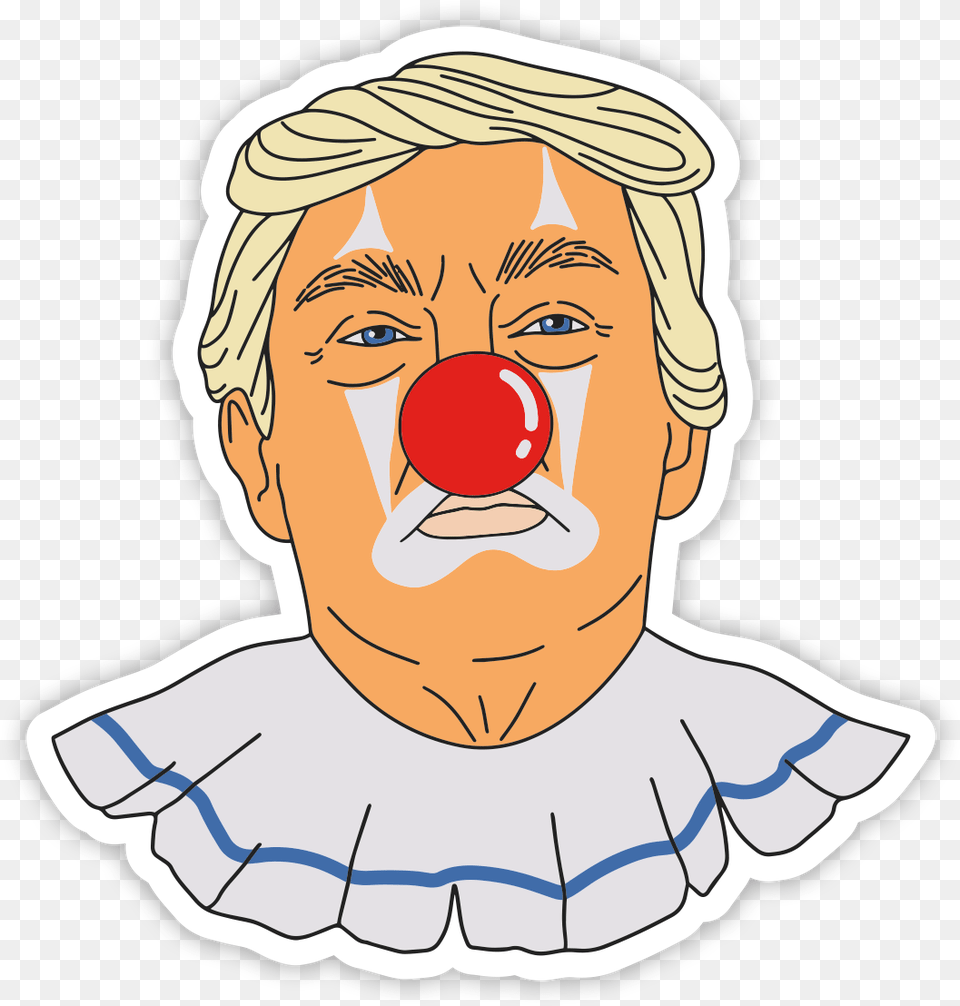 Donald Trump Clown Sticker, Baby, Person, Face, Head Png