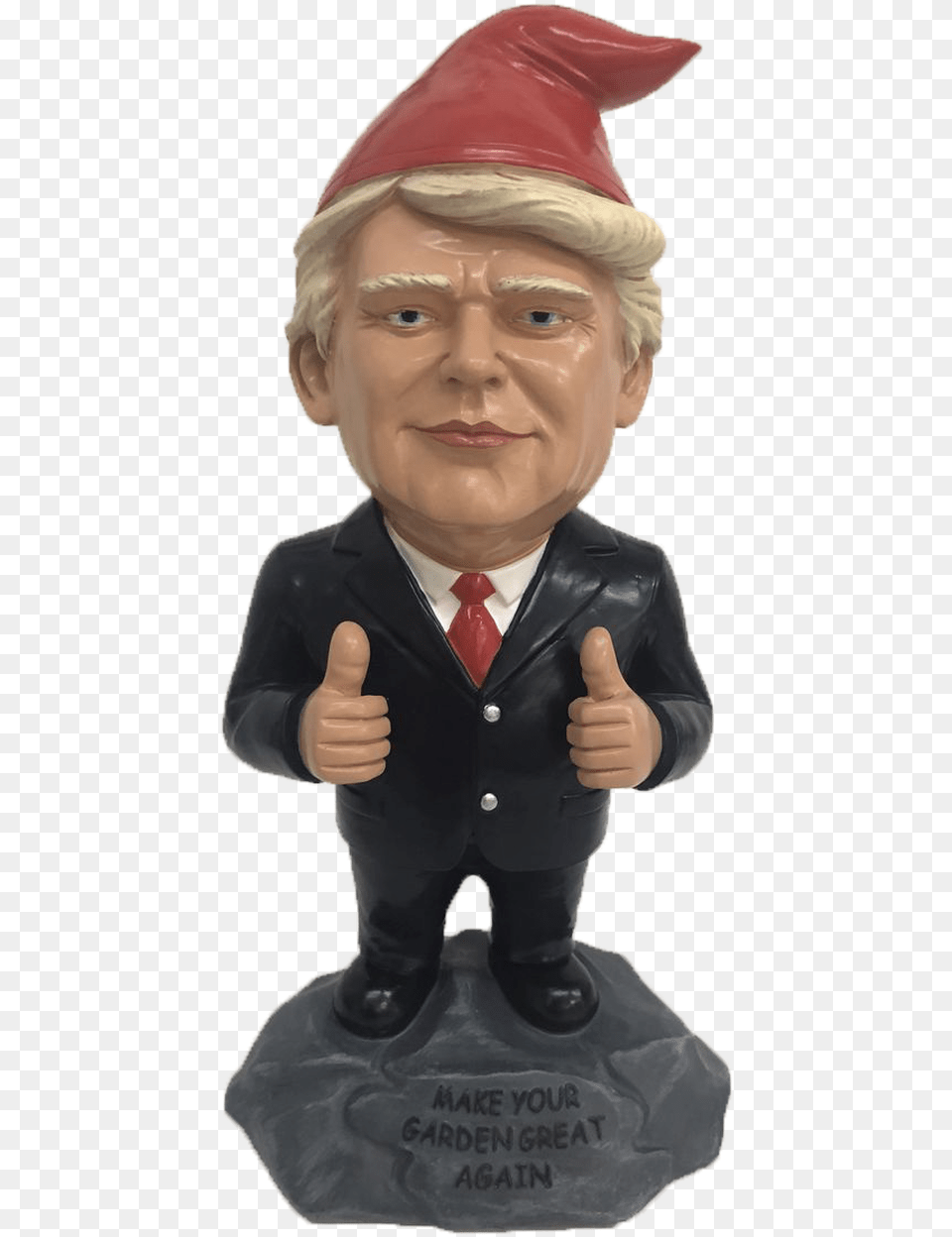 Donald Trump Garden Gnome Donald Trump Garden Gnome, Figurine, Baby, Person, Face Free Png