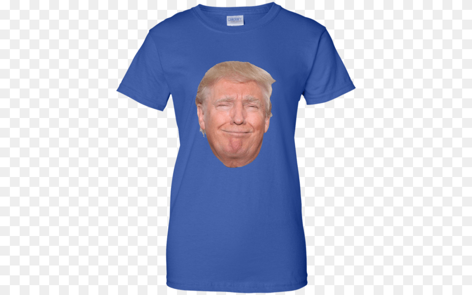 Donald Trump Head Funny Smiling Face Tshirt Mhw Love For Tee, Clothing, T-shirt, Person, Adult Png