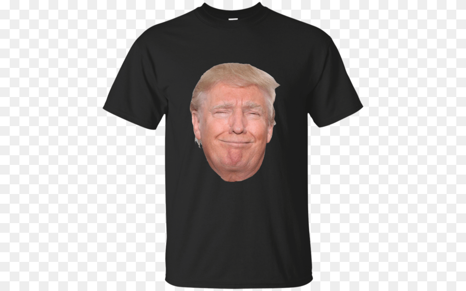 Donald Trump Head Funny Smiling Face Tshirt Mhw Love For Tee, Clothing, T-shirt, Adult, Male Free Transparent Png