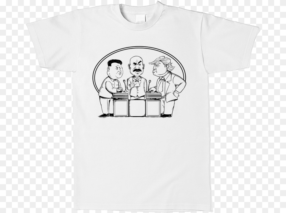 Donald Trump Kim Jong Un And Steve Harvey Family Feud, T-shirt, Clothing, Person, Man Png Image