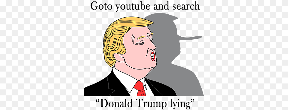 Donald Trump Lyingutube Trump Trump Greeting Card, Adult, Male, Man, Person Free Png Download