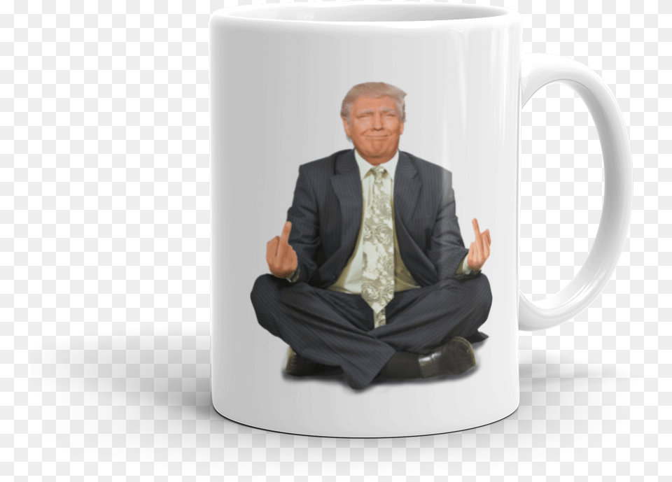 Donald Trump Meditation Coffee Mugs, Accessories, Suit, Sitting, Person Free Png Download
