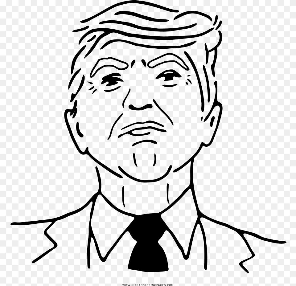Donald Trump Para Dibujar, Gray Png