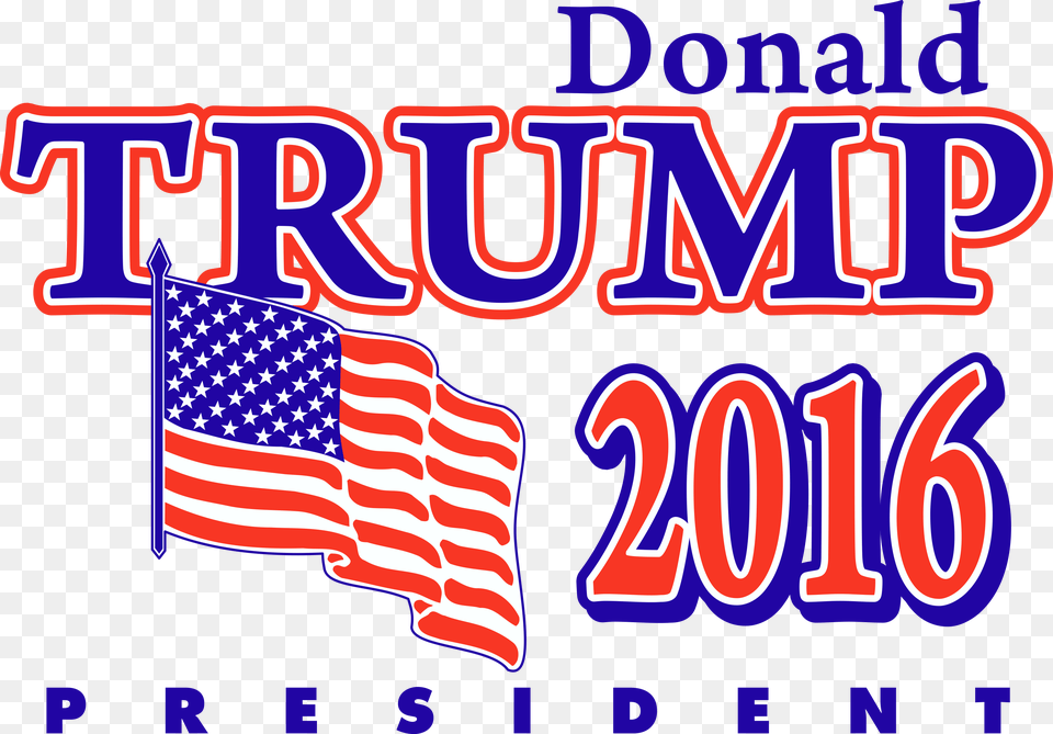 Donald Trump President Logo, American Flag, Flag, Text Png