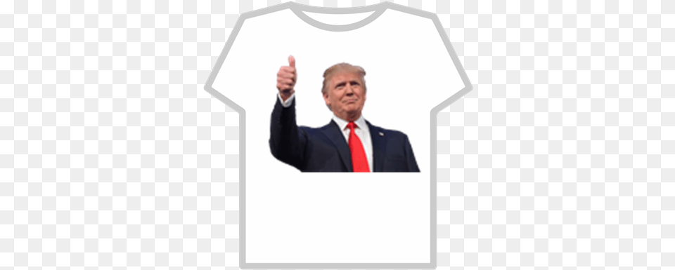 Donald Trump Roblox Donald Trump, Person, Shirt, Hand, T-shirt Free Transparent Png