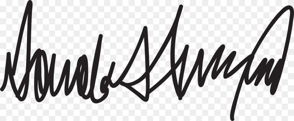 Donald Trump Signature Vector Clipart Image, Handwriting, Text Free Png