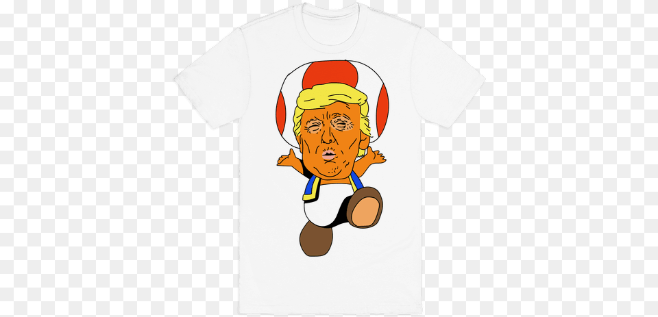 Donald Trump Toad Mushroom Mens T Shirt Office T Shirts, Clothing, T-shirt, Baby, Person Free Png Download