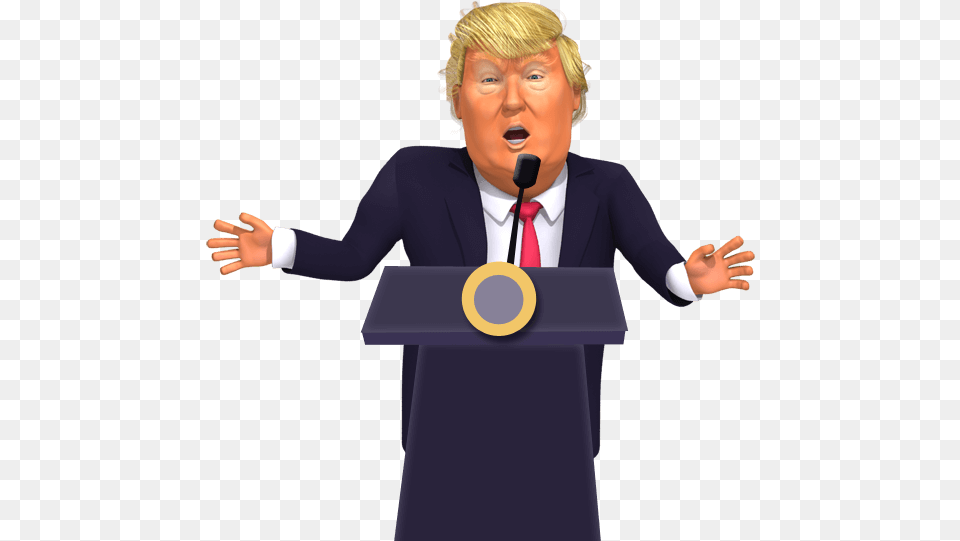Donald Trump Transparent Donald Trump Caricature, Person, People, Crowd, Adult Free Png