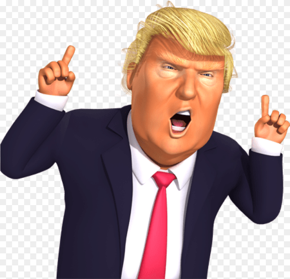 Donald Trump United States Cartoon Caricature Character Donald Trump Cartoon, Person, Body Part, Head, Face Free Png