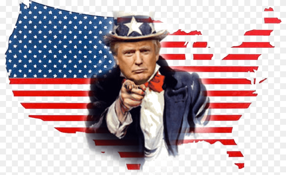 Donald Trump Wants To Hear From You Want You For Us Army, American Flag, Flag, Adult, Person Free Png Download
