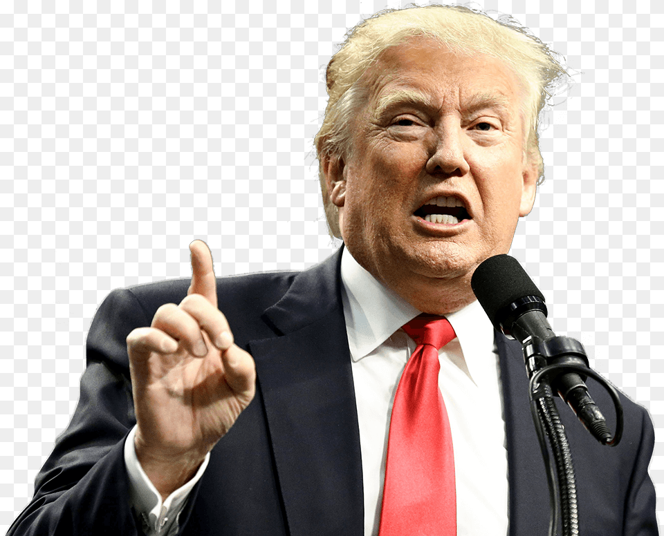 Donald Trump Waving Finger, Accessories, Person, People, Microphone Png Image