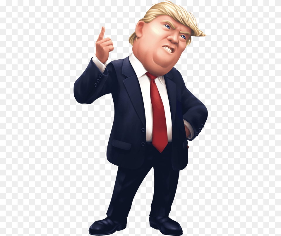 Donald Trump Why Entrepreneurs Need Care About Net Donald Trump Cartoon, Accessories, Suit, Person, Hand Png