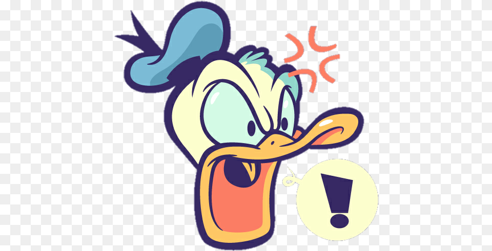 Donaldduck Emoji Disney Angry Donald Duck Sticker, Cutlery, Spoon, Art, Graphics Free Png