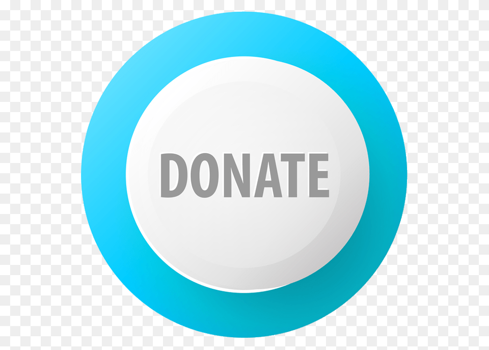 Donate Blue And White Button, Sphere, Logo, Plate Free Png