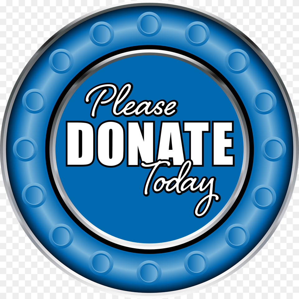 Donate Clipart, Logo, Badge, Symbol, Disk Png Image
