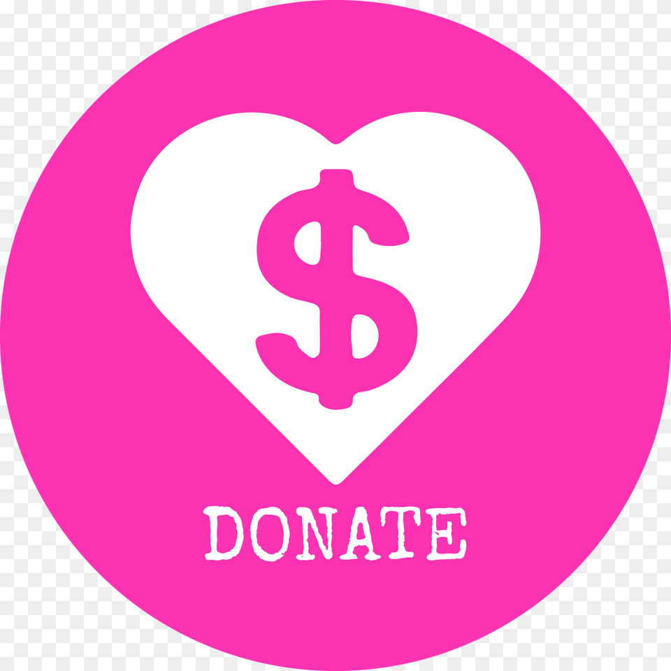 Donate Icon Pink, Logo, Food, Ketchup, Heart Free Png Download