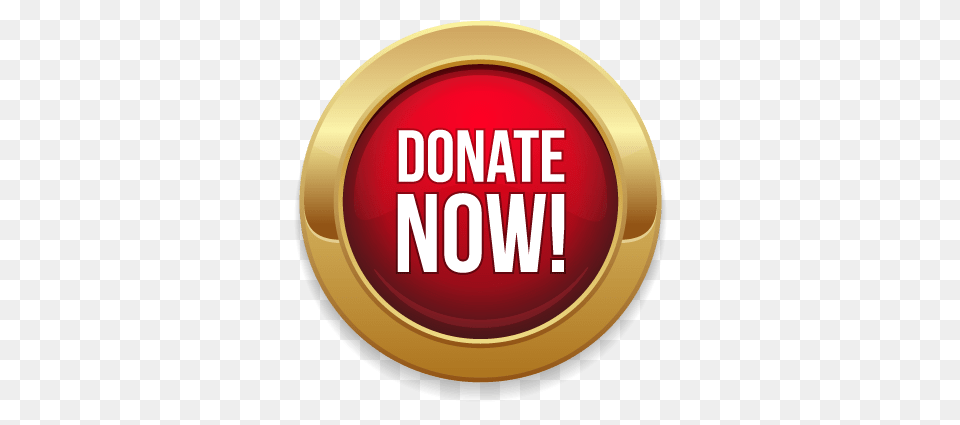 Donate Now Gold And Red Button, Logo, Sign, Symbol, Tape Png Image