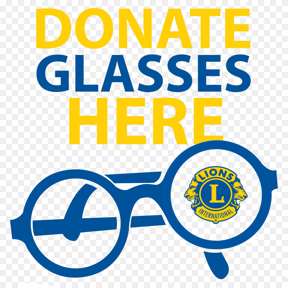 Donate Old Glasses Here Circle, Logo, Accessories Free Png