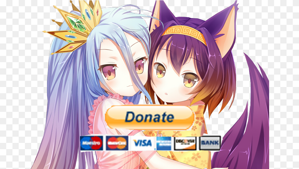 Donate To Paypal Link Is Bellow Izuna No Game No Life Profile, Publication, Book, Comics, Manga Png Image