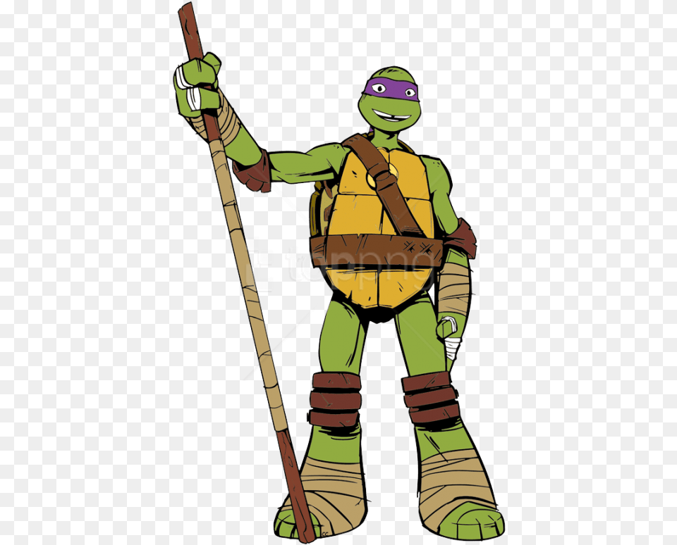 Donatello Ninja Turtle Cartoon, Person, Cleaning, Face, Head Png