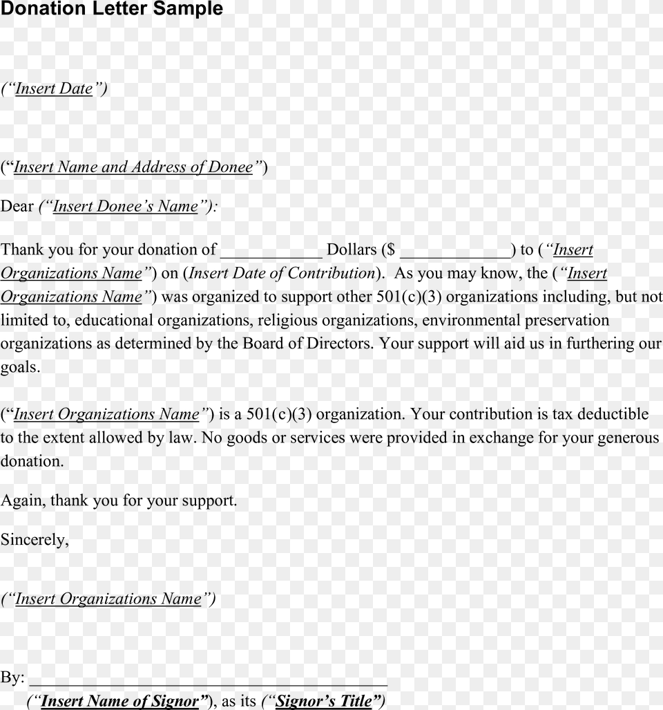 Donation Thank You Letter Format Main Image Sample Tv Broadcasting Script, Gray Free Png Download