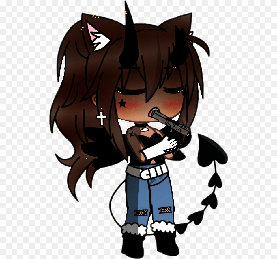 Done Gacha Life Wolf Girl Cute, Book, Comics, Publication, Person Free Transparent Png