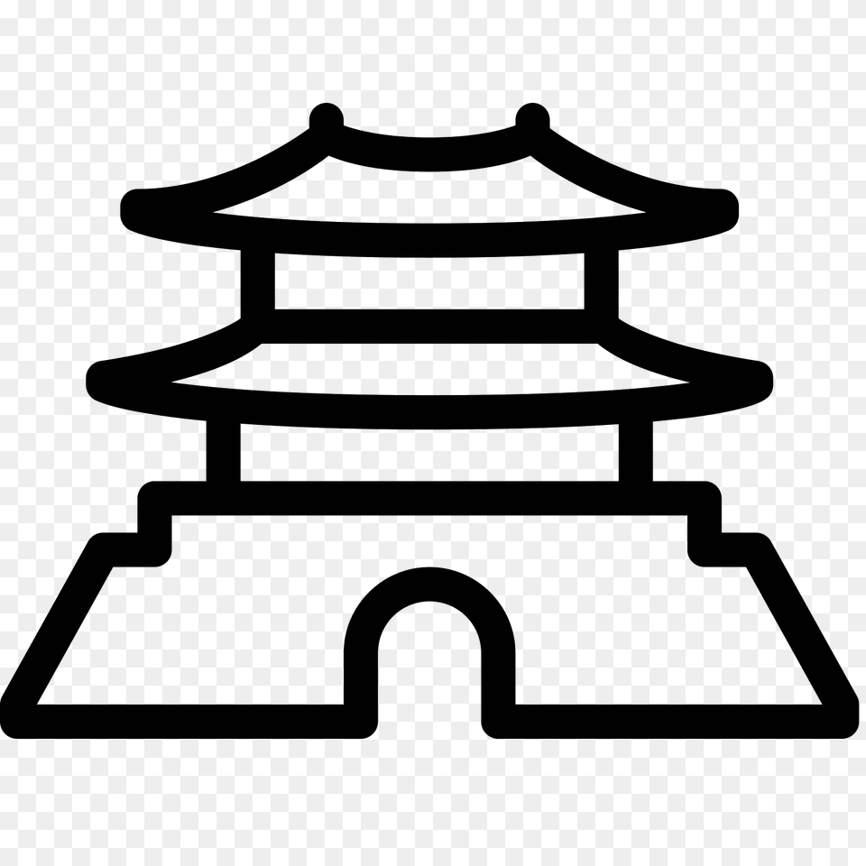 Dongdaemun Gate Icon, Gray Free Png Download