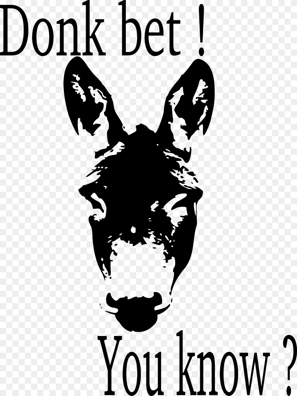 Donkbet Clip Arts Donkey Silhouette Face, Gray Free Png Download