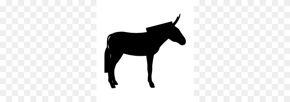 Donkey Silhouette, Animal, Canine, Dog Free Png Download
