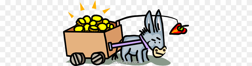 Donkey And Cart Being Lead, Bulldozer, Machine, Food, Fruit Png Image