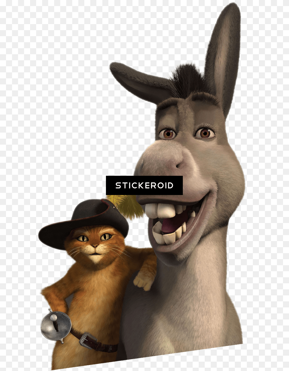 Donkey Burro Y Gato De Shrek, Animal, Cat, Mammal, Pet Free Transparent Png