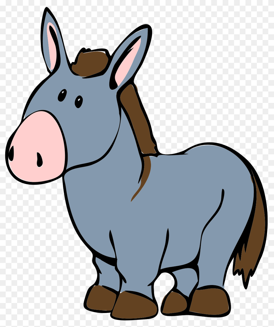 Donkey Cartoon, Animal, Mammal, Pig, Wildlife Free Png Download