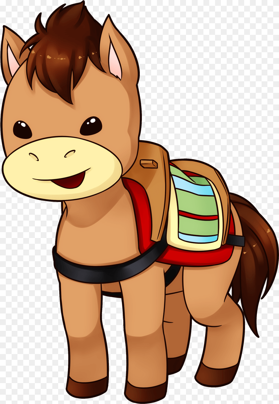 Donkey Cartoon, Bag, Backpack, Baby, Person Png