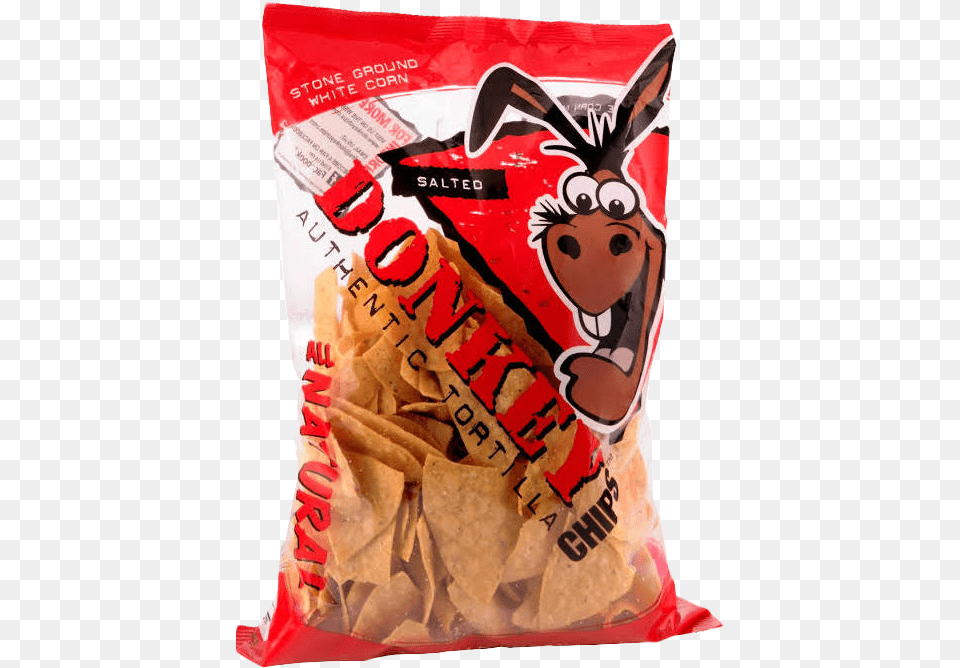 Donkey Chips Unsalted Tortilla Chips 14 Oz, Food, Snack, Bread, Dynamite Png