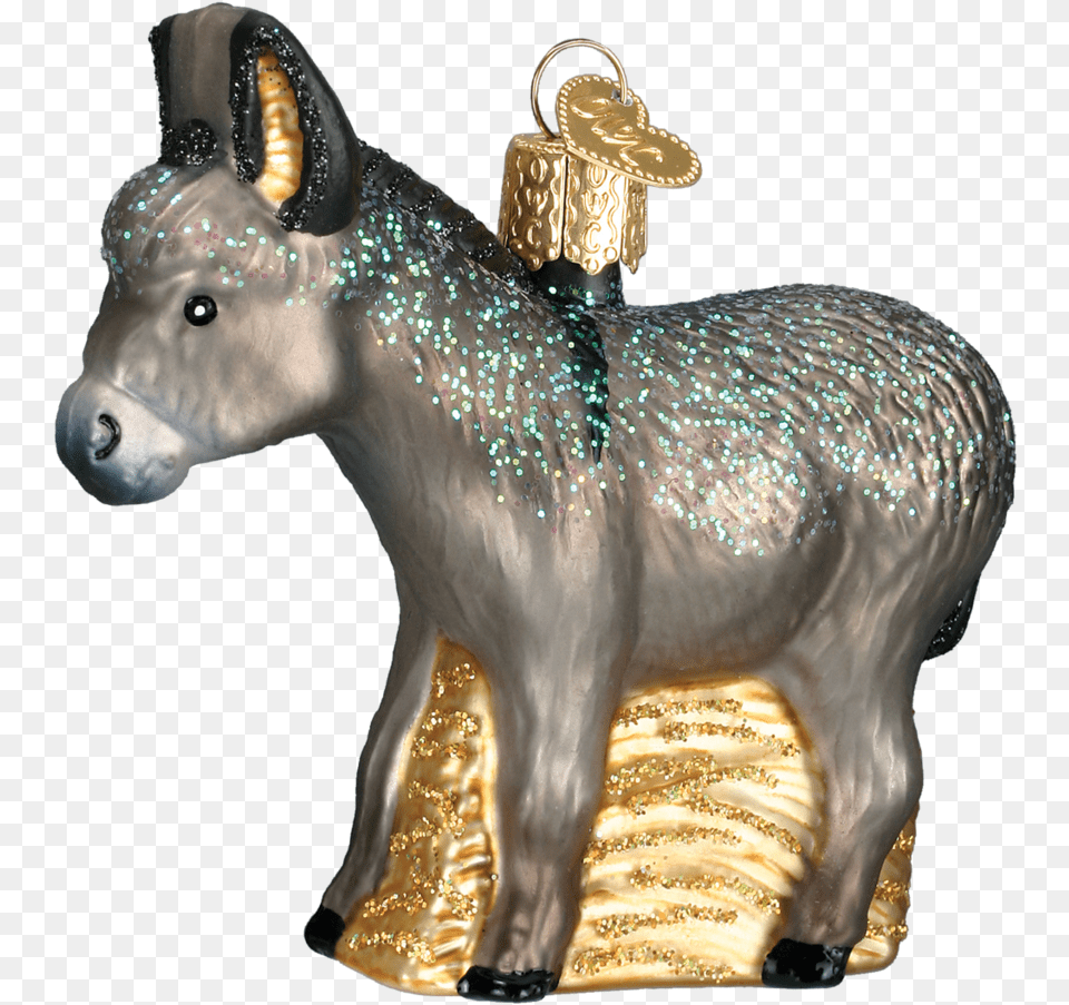 Donkey Christmas Ornament, Figurine, Animal, Cattle, Cow Png Image