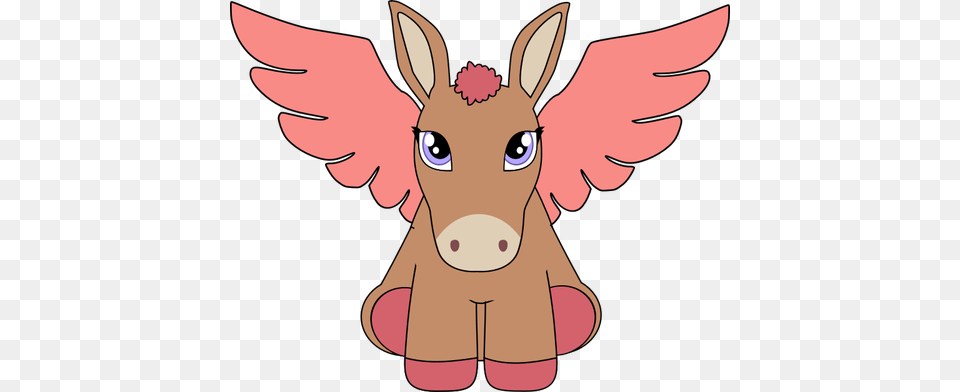 Donkey Clipart Eye Pegasus Clipart, Animal, Deer, Mammal, Wildlife Png