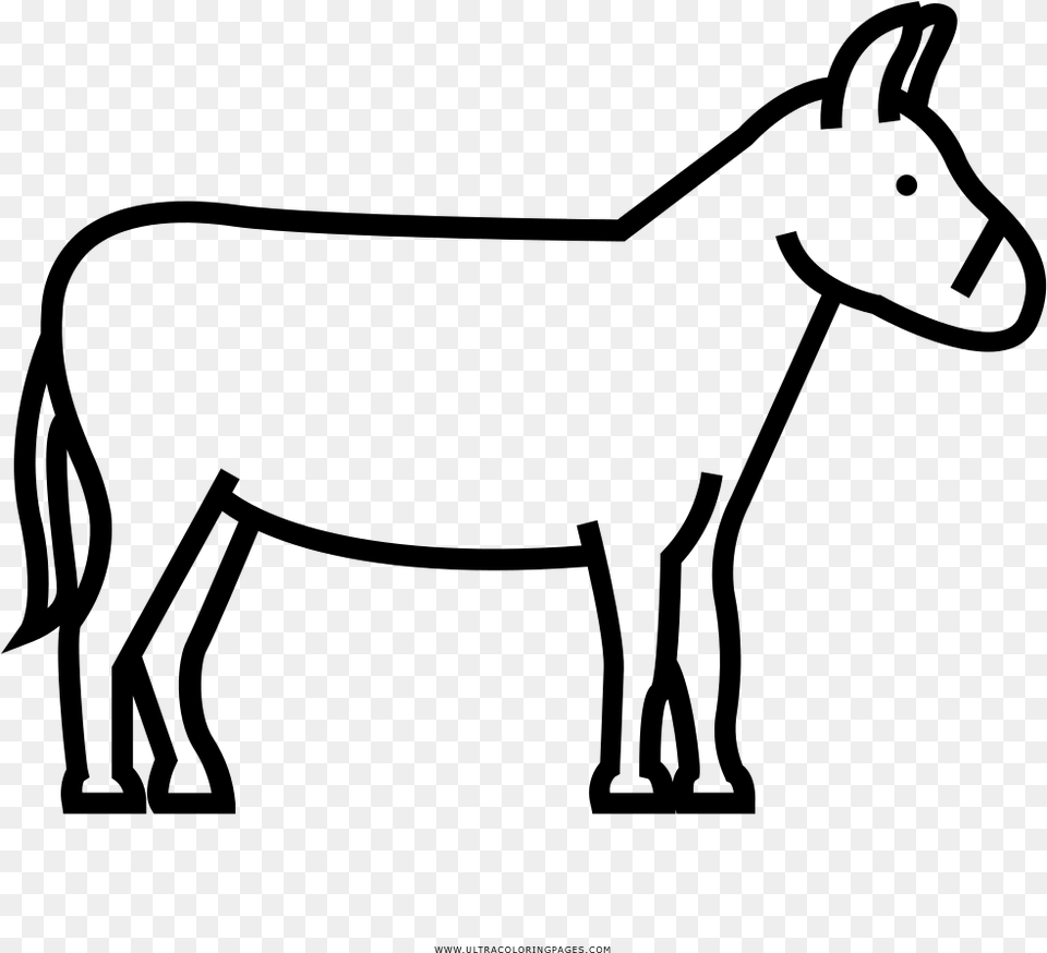 Donkey Coloring, Gray Free Png Download