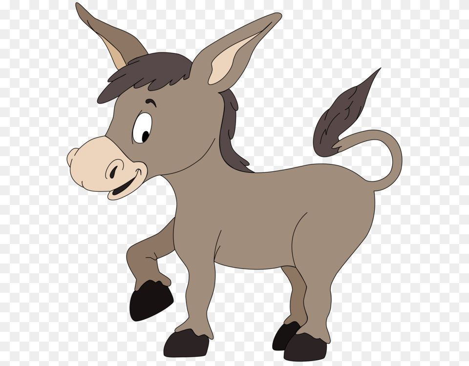 Donkey Drawing Animation Cartoon, Animal, Mammal, Fish, Sea Life Free Transparent Png