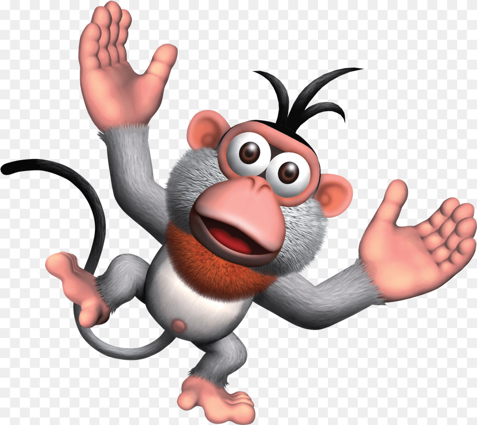 Donkey Kong Jungle Beat, Animal, Mammal, Monkey, Toy Free Png