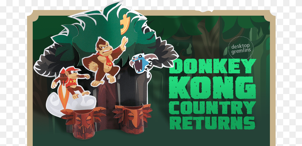 Donkey Kong Paper Toy, Book, Comics, Publication Free Png Download