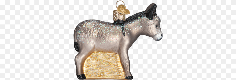 Donkey Ornament Old World Christmas Donkey Glass Ornament, Animal, Mammal, Adult, Wedding Free Transparent Png