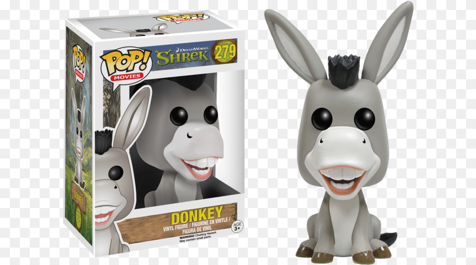Donkey Pop Vinyl Figure Funko Pop Shrek, Plush, Toy, Figurine, Face Free Png Download