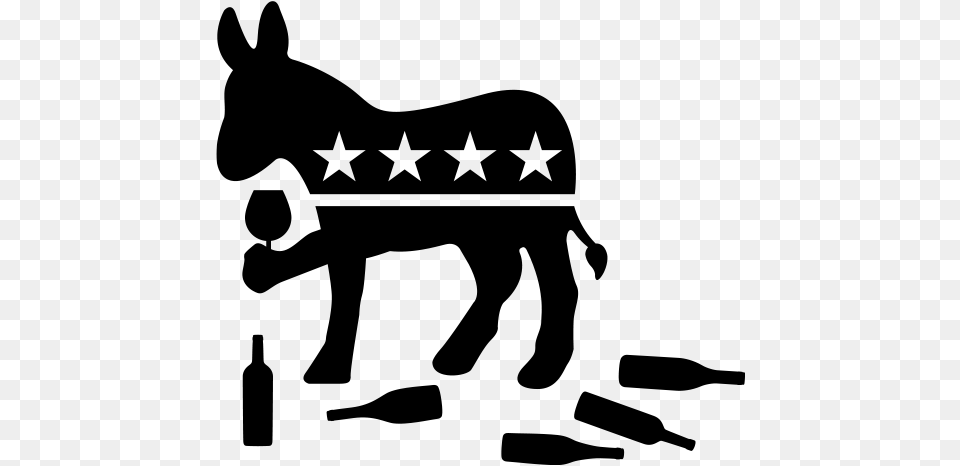 Donkey Republican And Democrat Signs, Gray Free Png Download