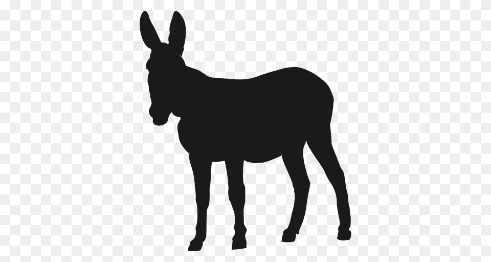 Donkey Silhouette, Animal, Mammal Png