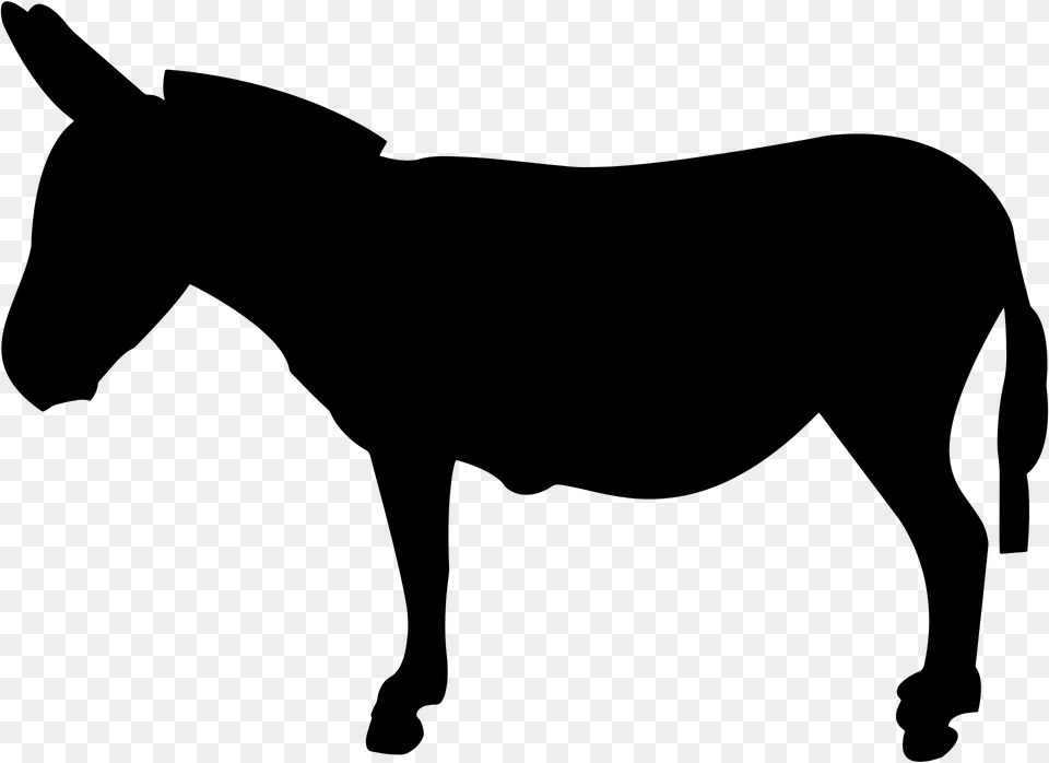 Donkey Silhouette, Animal, Mammal, Person Free Transparent Png