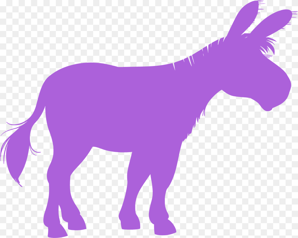 Donkey Silhouette, Animal, Mammal, Pig Png Image